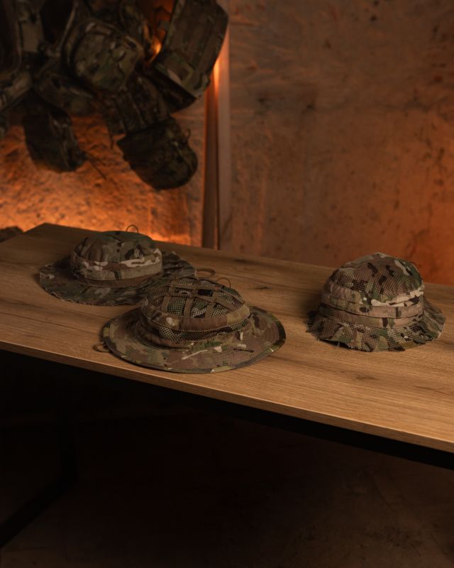 Тактична панама з широкими бортами та сіткою 50/50 NyCo RipStop USA MULTICAM
