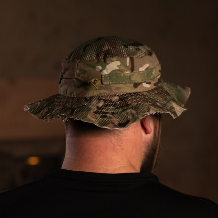 Тактична панама з широкими бортами та сіткою 50/50 NyCo RipStop USA MULTICAM