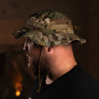 Тактична панама з широкими бортами та сіткою 50/50 NyCo RipStop USA MULTICAM